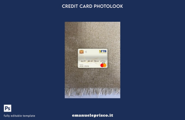 modello anteriore photolook della carta di debito principale della banca del com